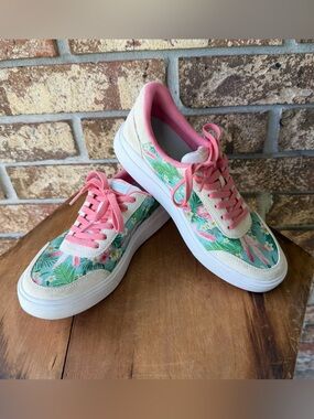Kizik Irvine Sneakers Hands-Free Women’s Size 8.5 Tropical Print Pre-Loved